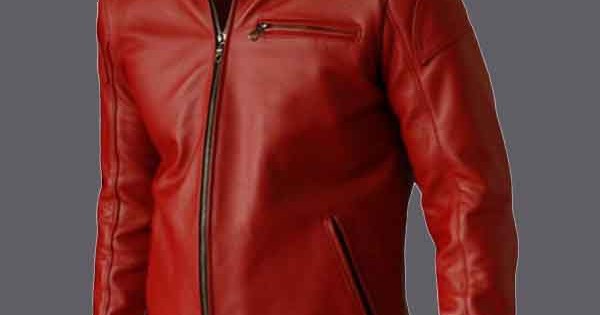 Jacketsthreads Elegant Mens Red Leather Jacket